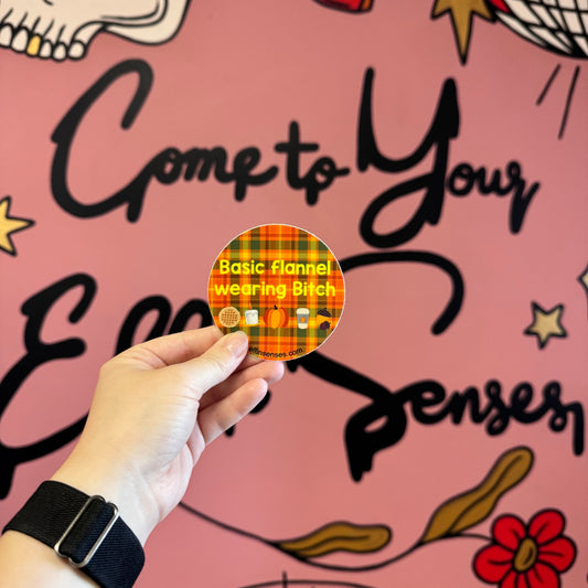 Basic Flannel Wearing Bitch sticker
