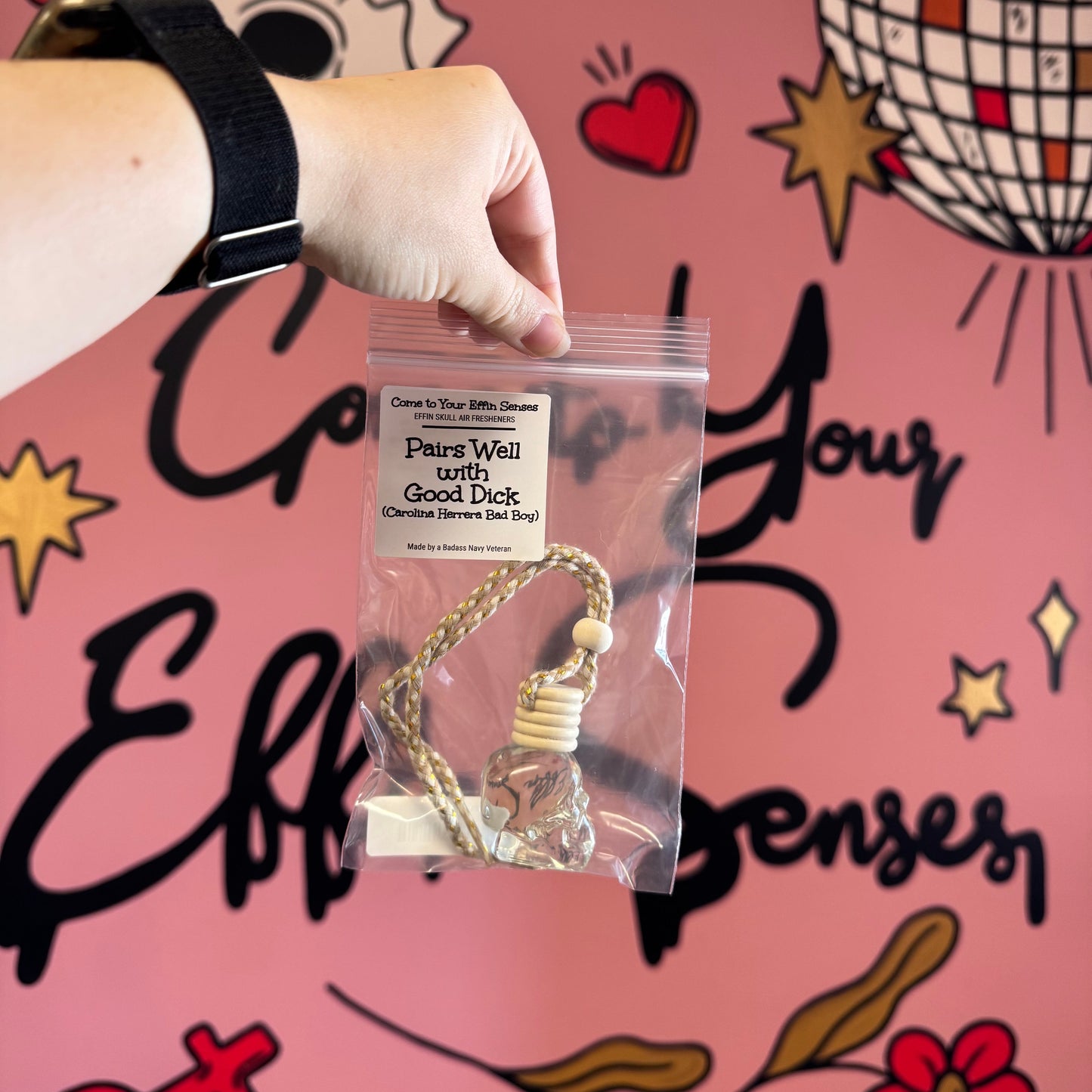 Pairs Well with Good Dick: Skull Air Freshener
