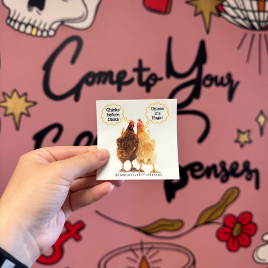 Chicks Before Dicks sticker