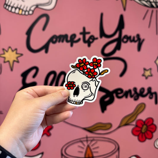 Floral Skull sticker
