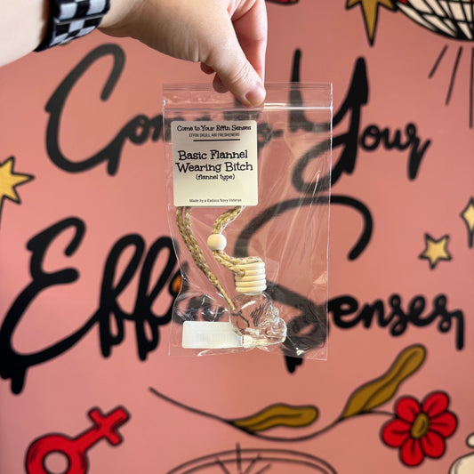 Basic Flannel Wearing Bitch: Skull Air Freshener