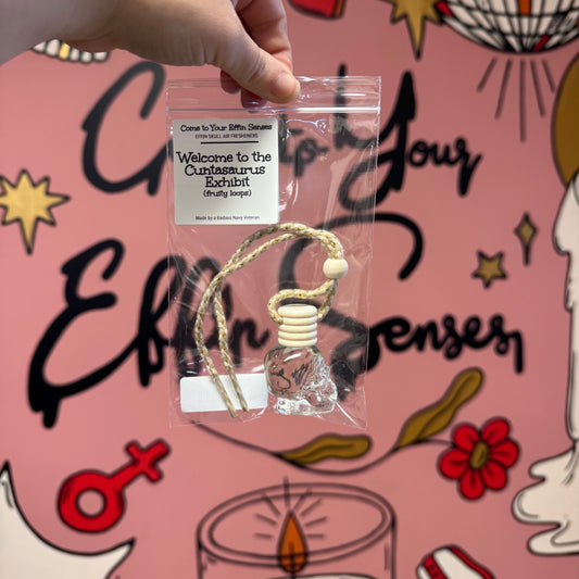 Welcome to the Cuntasaurus Exhibit: Skull Air Freshener