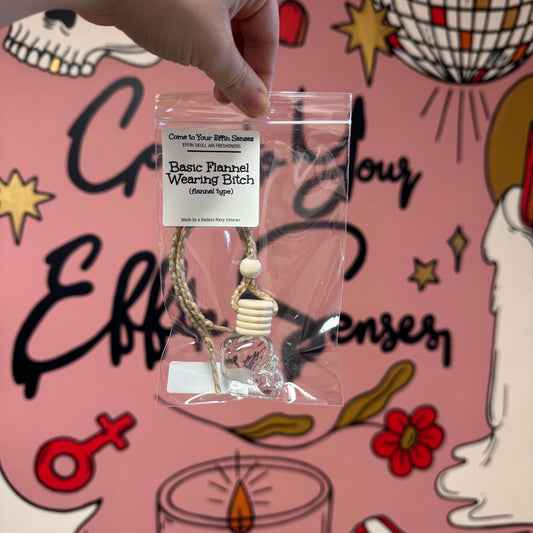 Basic Flannel Wearing Bitch: Skull Air Freshener